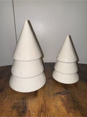 Mini Ceramic White Threshold Christmas Trees